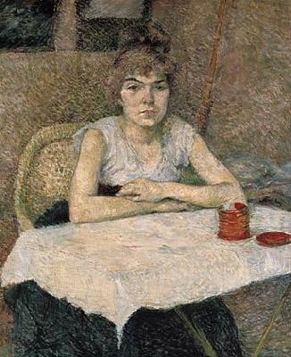 Henri de toulouse-lautrec Young woman at a table china oil painting image